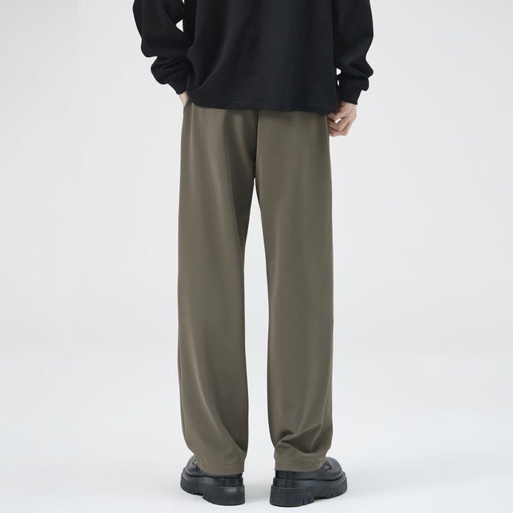 Herren Weite Bügelfalten-Palazzohose aus leichtem Twill Drune