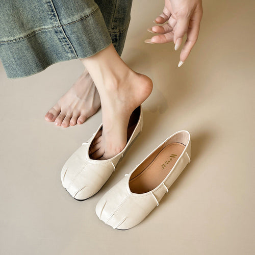 Damen Ballerinas mit einzigartigem Faltendesign Drune