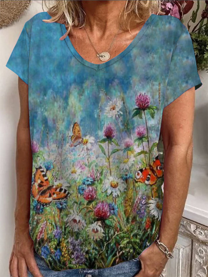 Damen T-Shirt mit einzigartigem Mandala-Design Drune