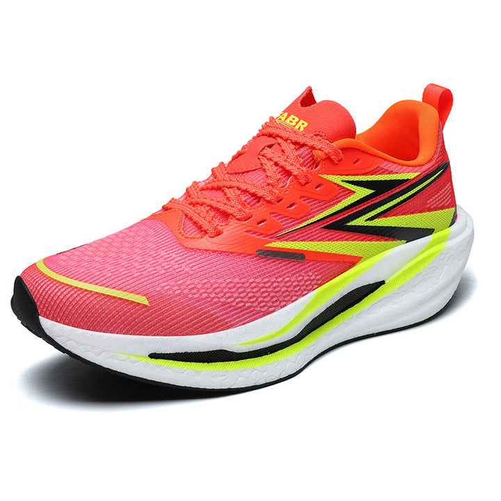 Unisex dynamische Straßenlaufschuhe mit gebogener Rocker‑Zwischensohle, reaktiver EVA‑Dämpfung und atmungsaktivem Strickobermaterial Drune