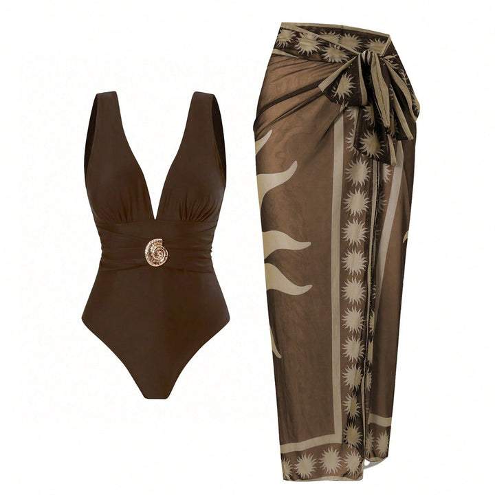 Damen Badeanzug mit exklusivem Wickelrock Drune