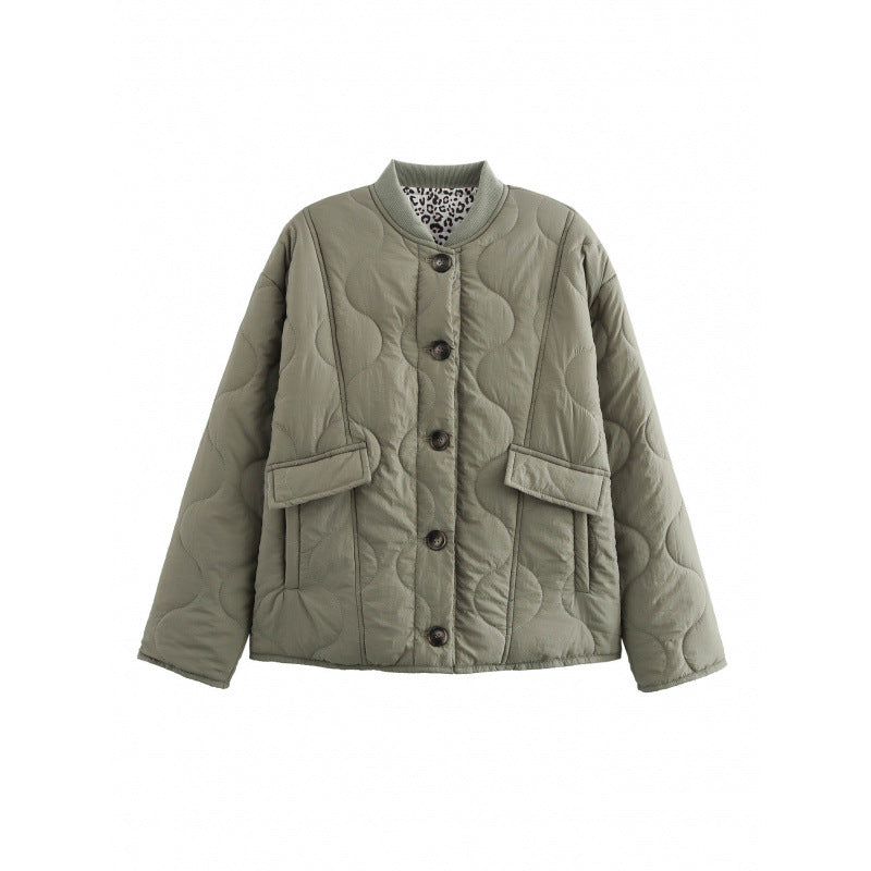 Damen gesteppte Oversize-Jacke mit praktischen Taschen und sportivem Design Drune
