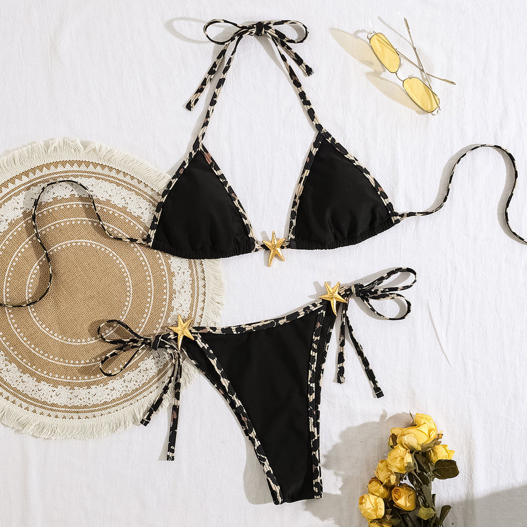 Damen Triangel-Bikini mit verstellbaren Bindebändern Drune