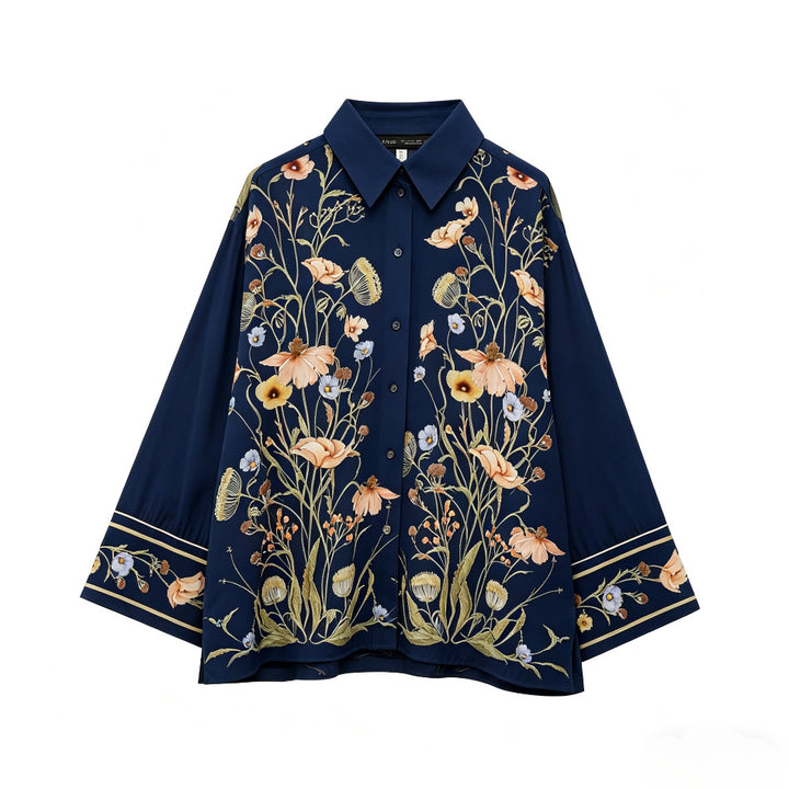 Damen Palazzo-Hose mit floralen Mustern Drune