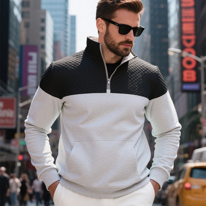 Herren Sportlicher Pullover mit Stehkragen Drune