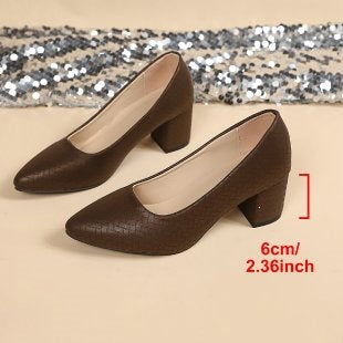 Damen Stilvolle Blockabsatz-Pumps Drune