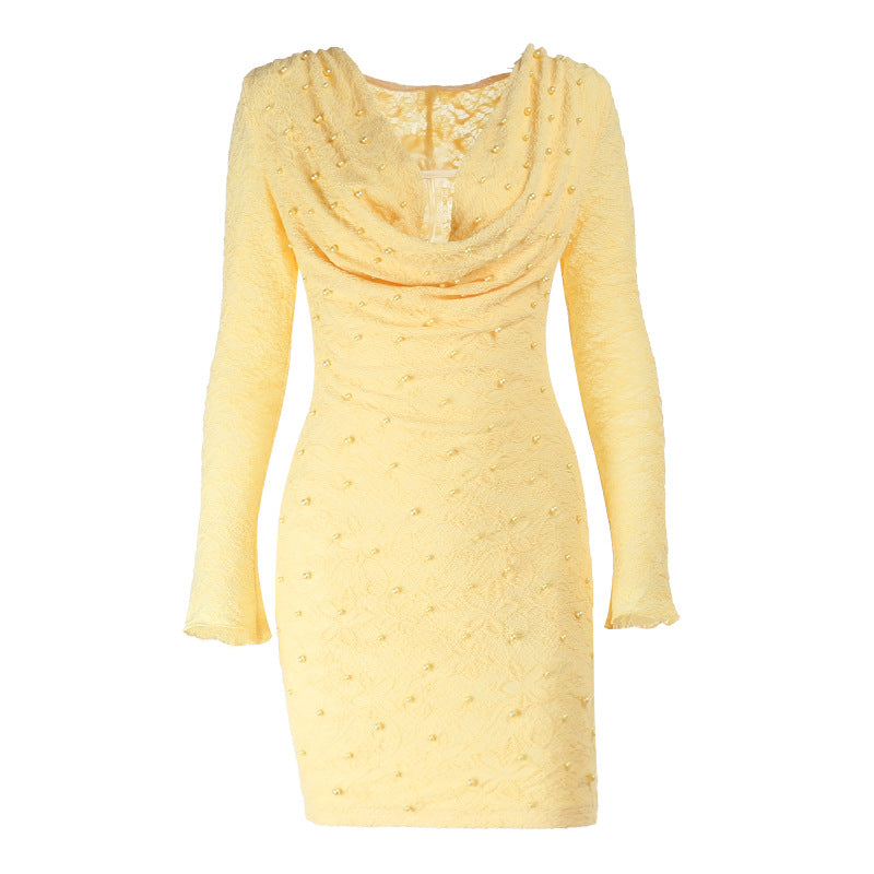 Damen Elegantes Minikleid mit tiefem V-Ausschnitt und raffiniertem Cut-Out Drune