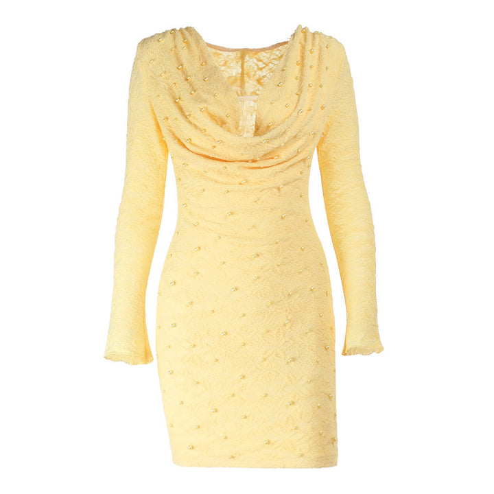 Damen Elegantes Minikleid mit tiefem V-Ausschnitt und raffiniertem Cut-Out Drune