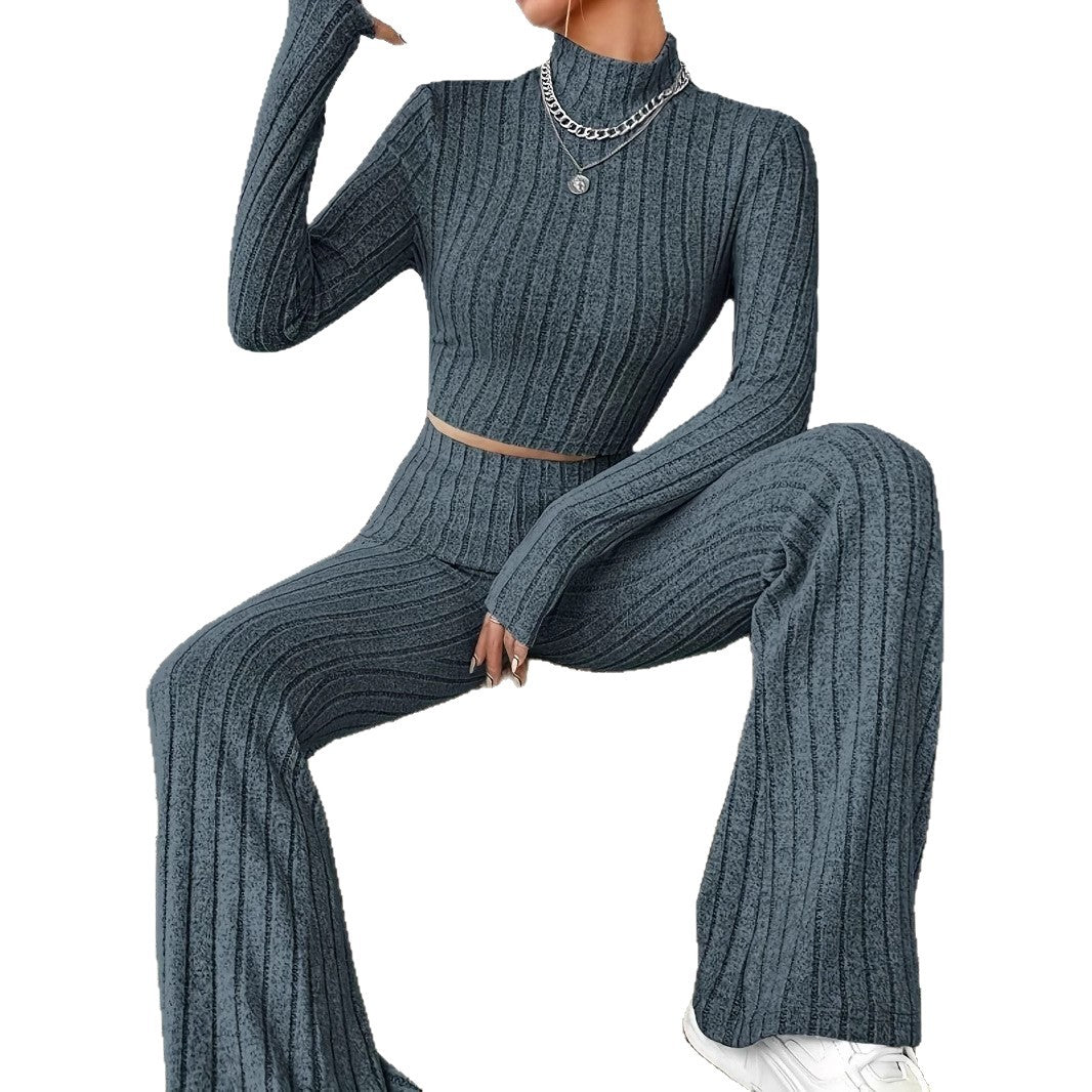 Damen Komfortables Zweiteiliges Strick-Loungewear-Set Drune