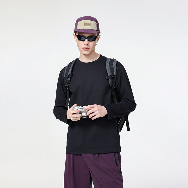 Herren Atmungsaktives Rundhals-Performance-Sweatshirt mit mikroperforierten Schulterpaneelen Drune