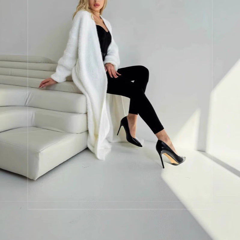 Damen eleganter Strickmantel Drune
