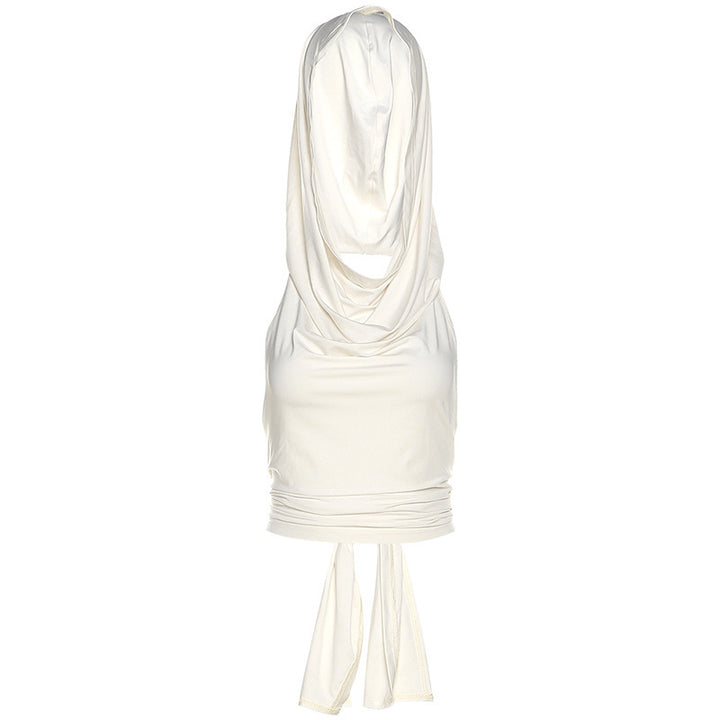 Damen elegantes Top mit innovativem Kapuzendesign Drune