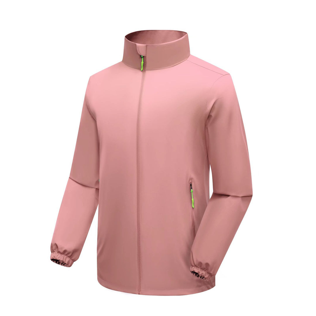 Herren Winddichte Softshelljacke mit hohem Stehkragen und Reißverschlusstaschen Drune
