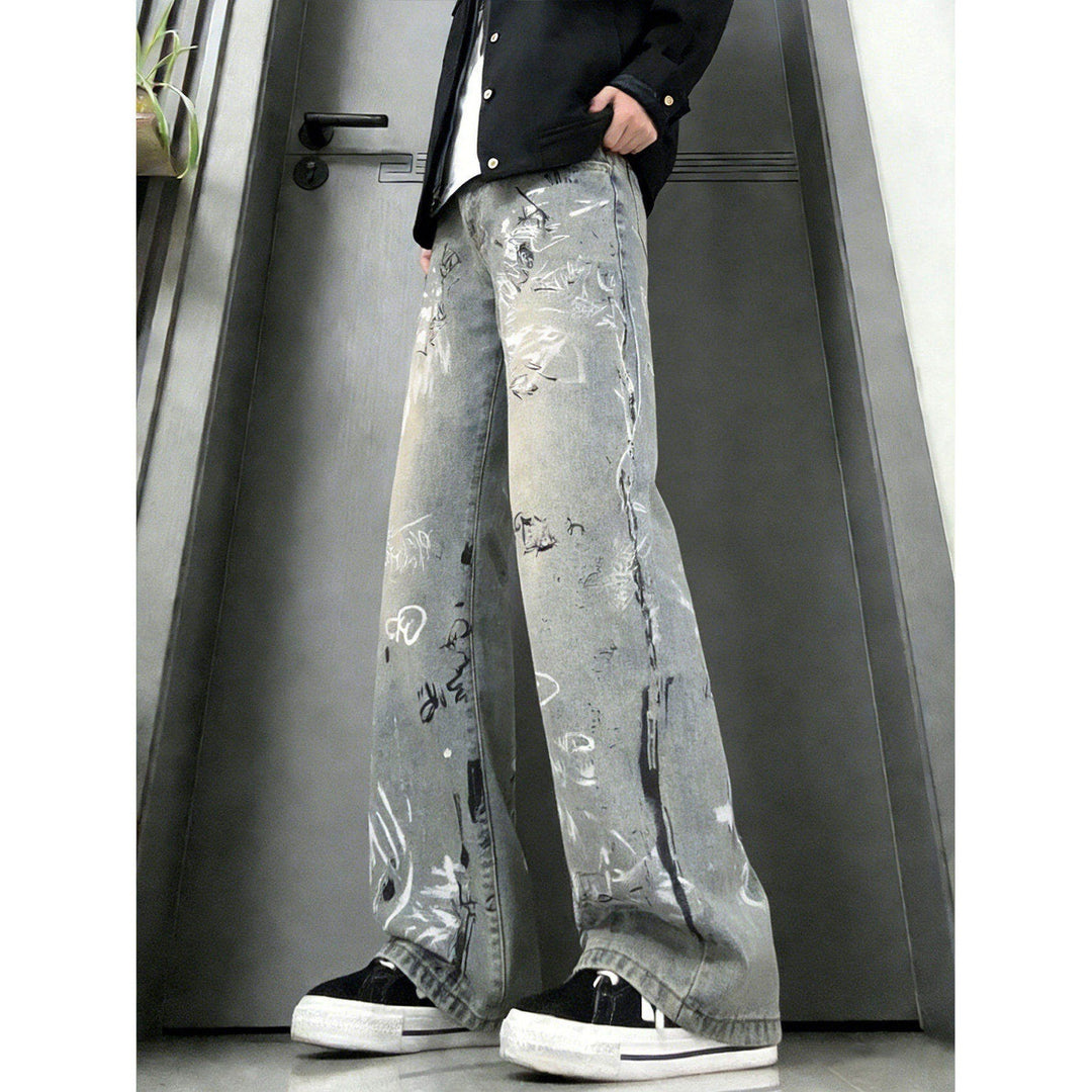 Herren Modische Weitgeschnittene Jeans mit kreativem Design Drune