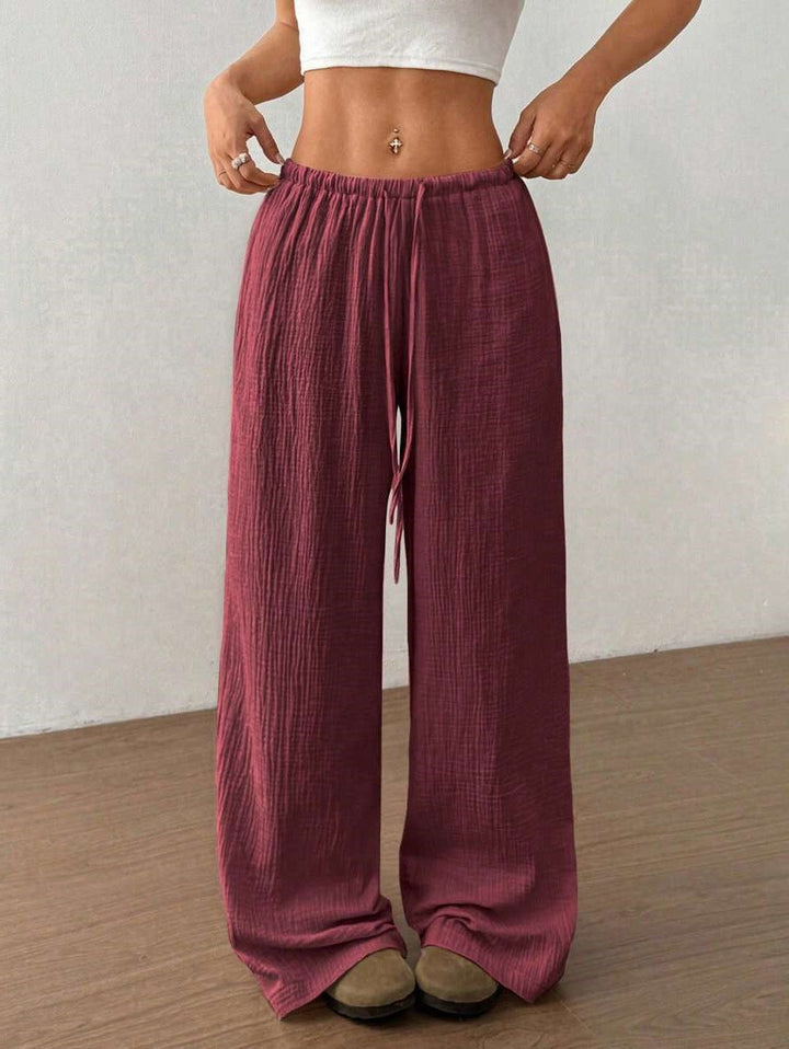 Damen Weite Sommerhose mit elastischem Bund und lockerem Schnitt Drune