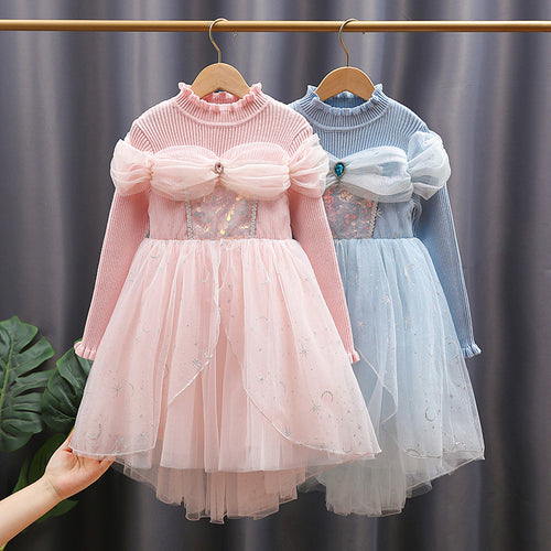 Mädchen Prinzessinnenkleid mit Tüllrock und funkelnden Details Drune