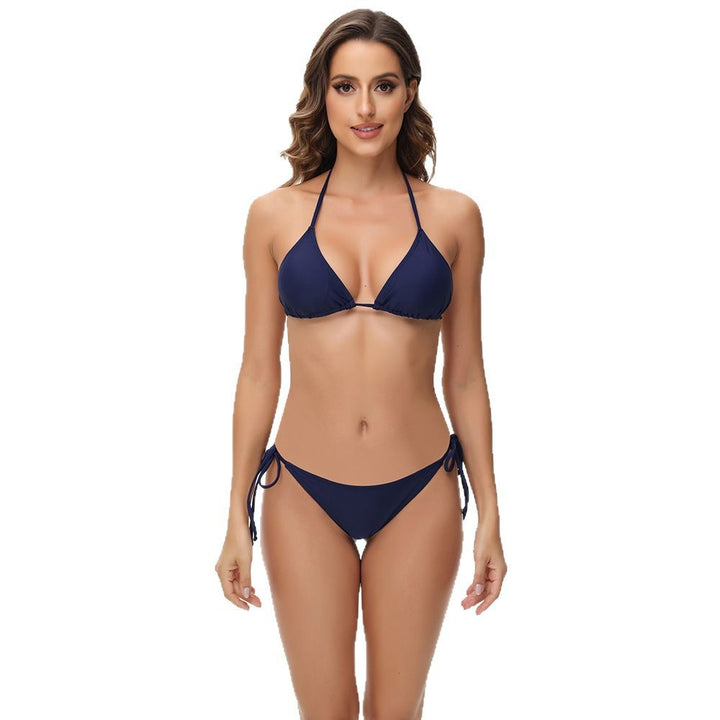 Damen Triangle Tie-Back Bikini Set Drune