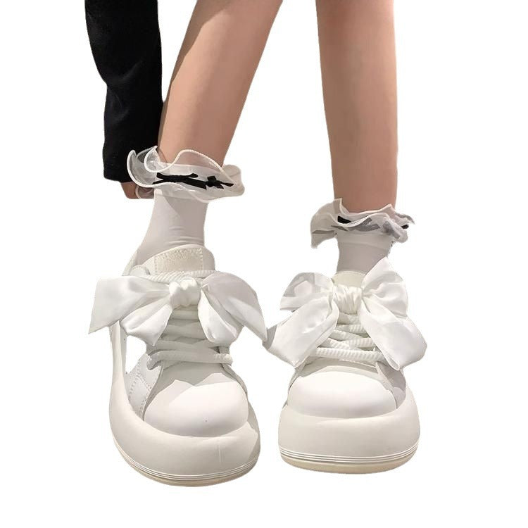 Damen Sneakers mit modischem Schleifen-Design und Komfort-Sohle Drune