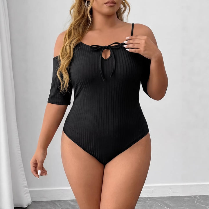 Damen Körperbetontes Oberteil mit Off-Shoulder Design Drune