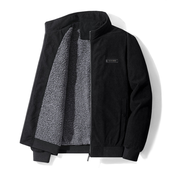 Herren Modische Fleece-Jacke im Cord-Design Drune