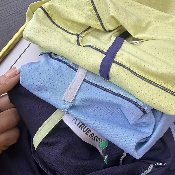 Damen funktionales Sportoberteil mit Kapuze und atmungsaktiven Eigenschaften Drune