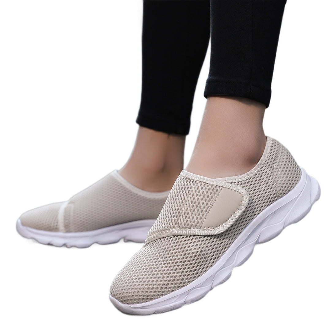 Damen Atmungsaktive Slip-On Freizeitschuhe mit verstellbarem Klettverschluss Drune