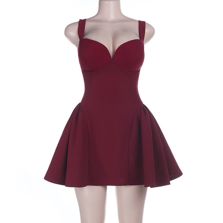 Damen Cocktailkleid mit gepolstertem Bustier und schwingendem Rock Drune