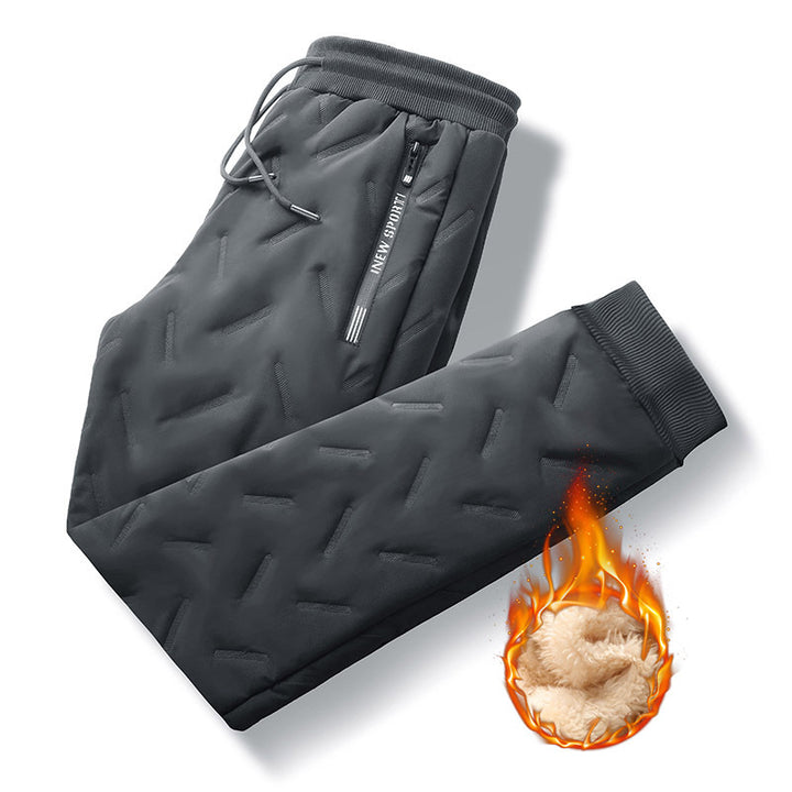 Herren Thermo-Stepp-Jogginghose mit wärmender Sherpa‑Fütterung Drune
