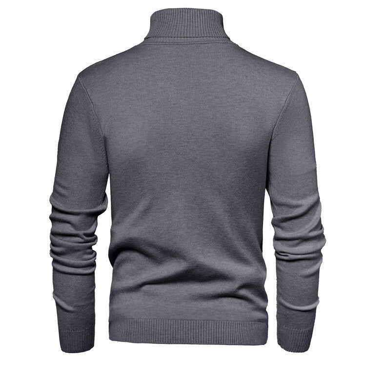 Herren eleganter Rollkragenpullover aus feiner Merinowolle Drune