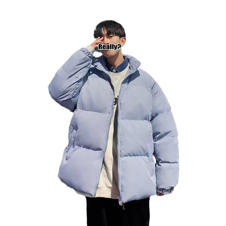 Herren gesteppte Winterjacke mit hohem Kragen und praktischen Taschen Drune