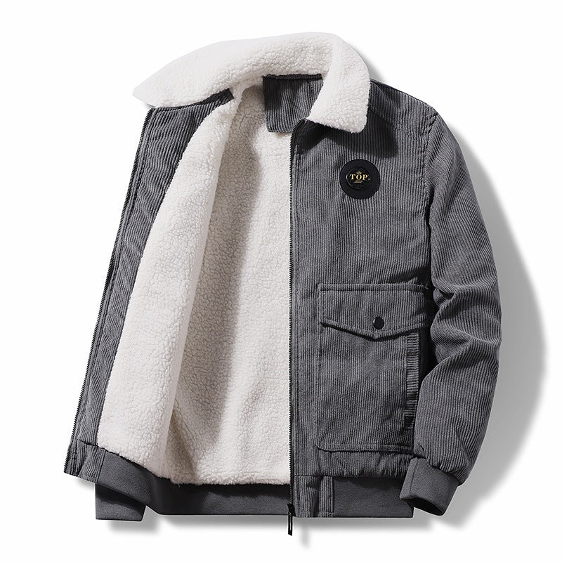 Herren  Cordura-Sherpa-Futter Bomberjacke mit Klappen-Nutzertaschen Drune