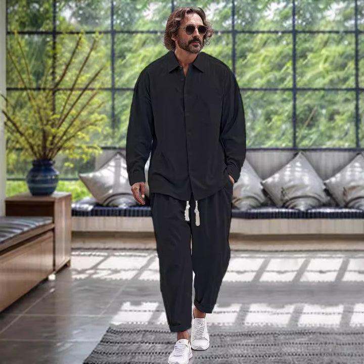 Herren Freizeitanzug im modernen Oversize-Schnitt mit hochwertiger Baumwollmischung Drune