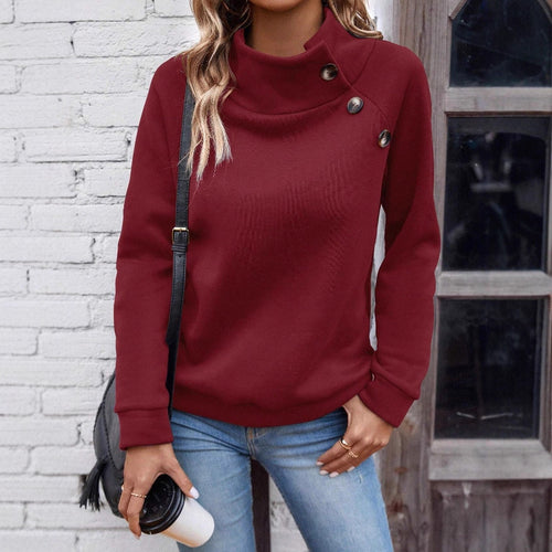 Damen Elegantes Oberteil mit Rollkragen Drune
