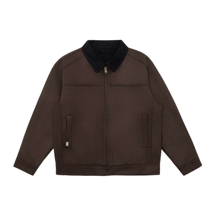 Herren Kurzblouson im Canvas-Workwear-Stil mit Cordkragen Drune