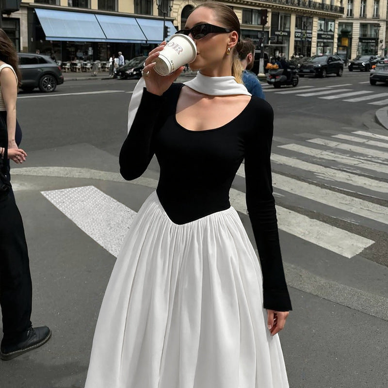 Damen Elegantes Langarmoberteil mit schickem asymmetrischen Design Drune
