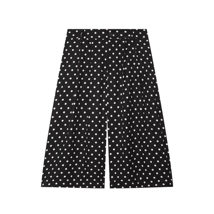 Damen Weite Culotte-Hose mit hohem Bund und soften Kellerfalten Drune