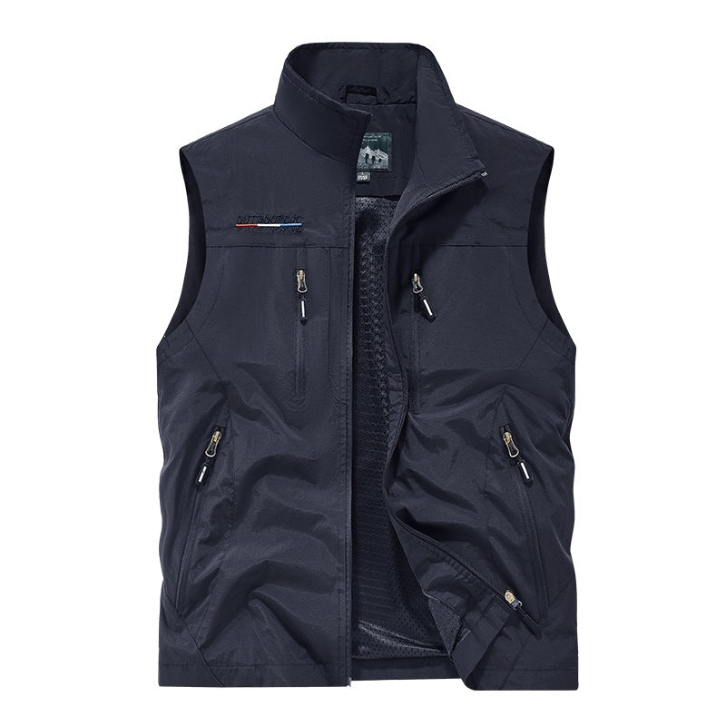 Herren Wind- und wasserabweisende Outdoor-Softshell-Weste mit Reißverschluss & Multi-Taschen Drune
