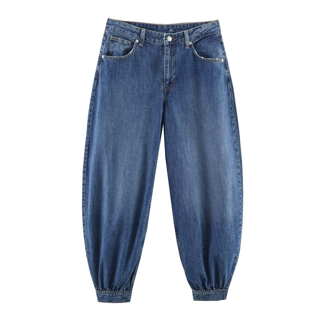 Damen Tapered Jeans mit elastischem Bündchen und bequemer Passform Drune
