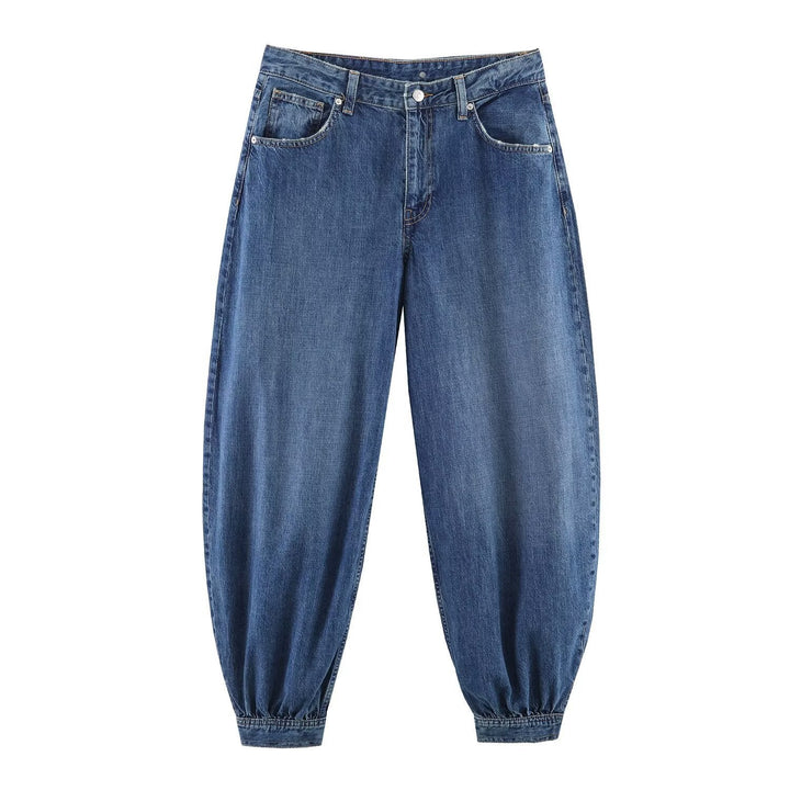 Damen Tapered Jeans mit elastischem Bündchen und bequemer Passform Drune