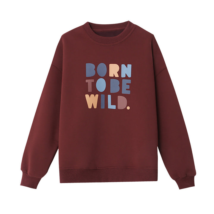 Damen Sweatshirt mit buntem Grafikdruck und lässigem Schnitt Drune