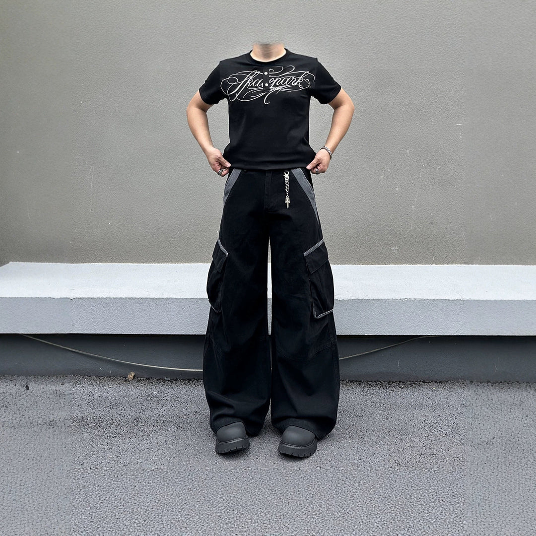 Herren Modische Baggy Cargo-Hose Drune
