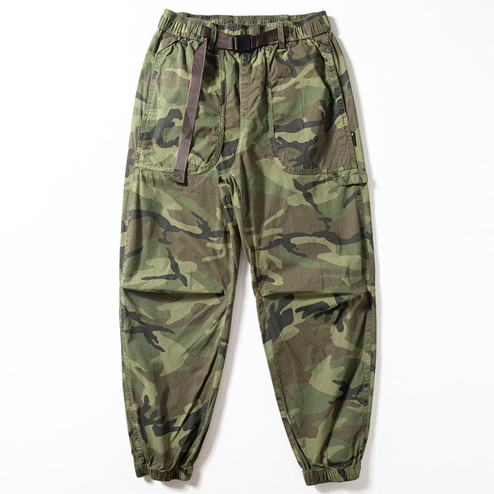 Herren Camouflage Cargo-Hose mit elastischem Bund Drune