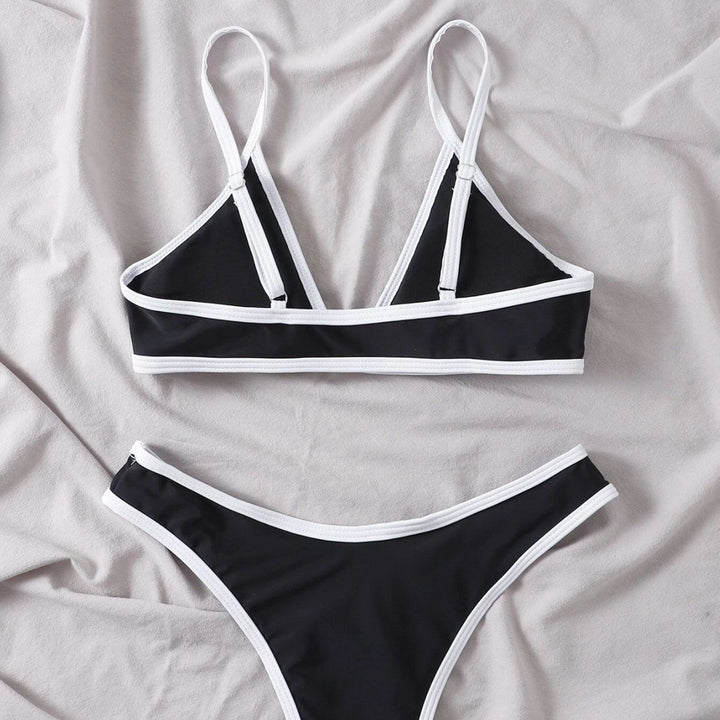 Damen Triangel-Bikini mit kontrastierenden Details Drune