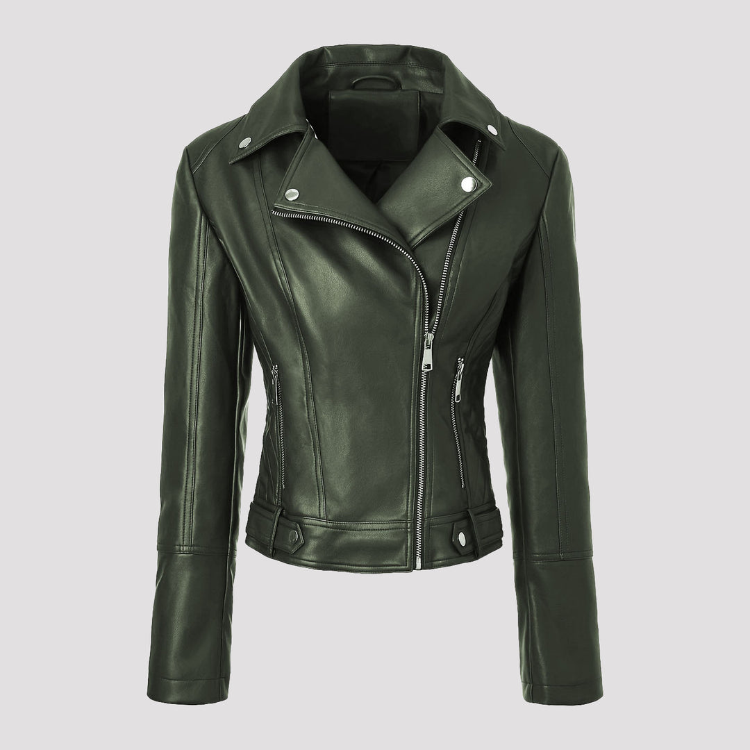 Damen Klassische Bikerjacke Drune