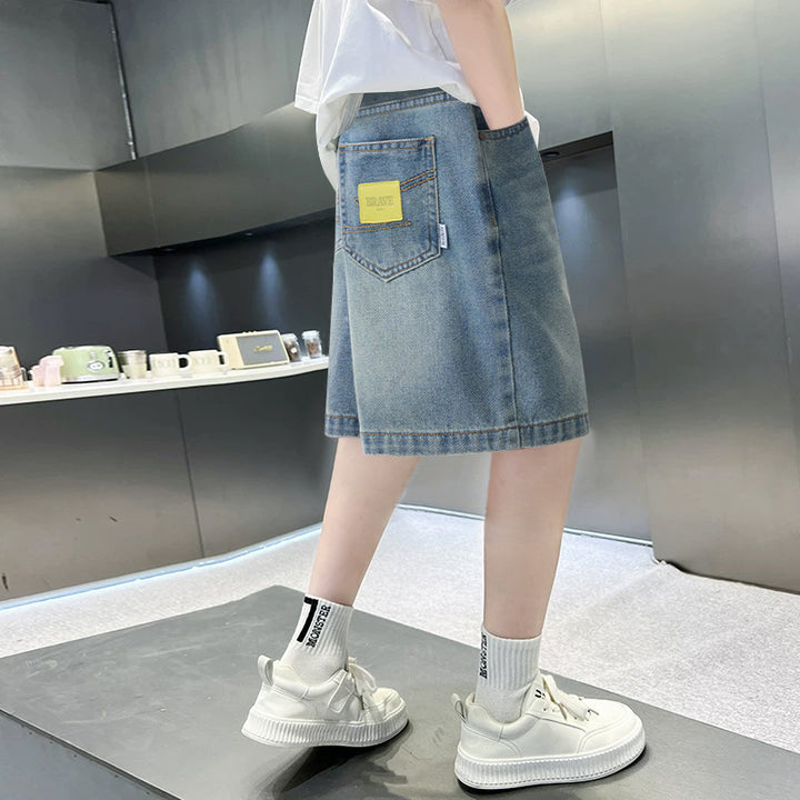 Jungen Denim-Shorts mit einzigartigem Design Drune