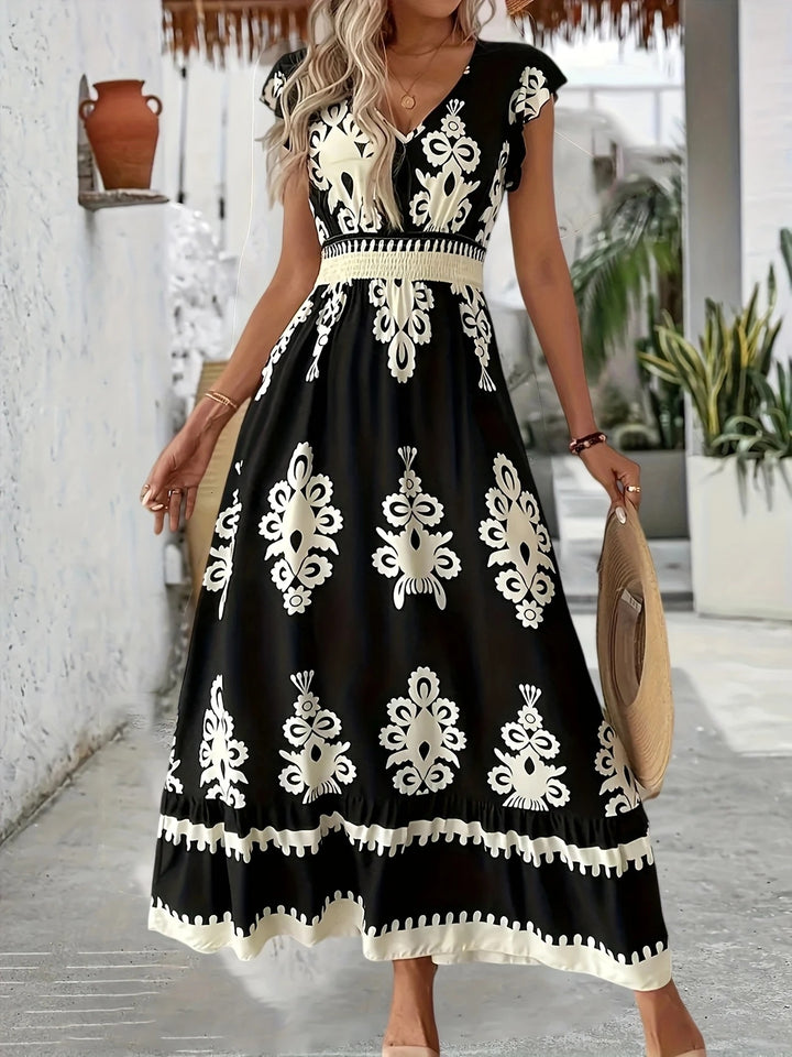 Damen Maxikleid mit elegantem floralen Muster Drune