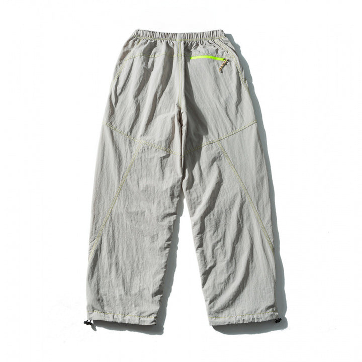 Unisex Weit geschnittene Outdoor-Hose mit elastischem Bund, Tunnelzug und verstellbarem Beinabschluss Drune