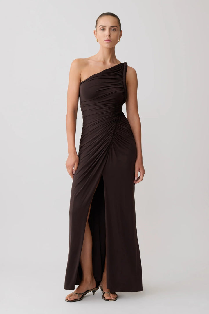 Damen Elegantes Wickelkleid mit asymmetrischem Schnitt Drune