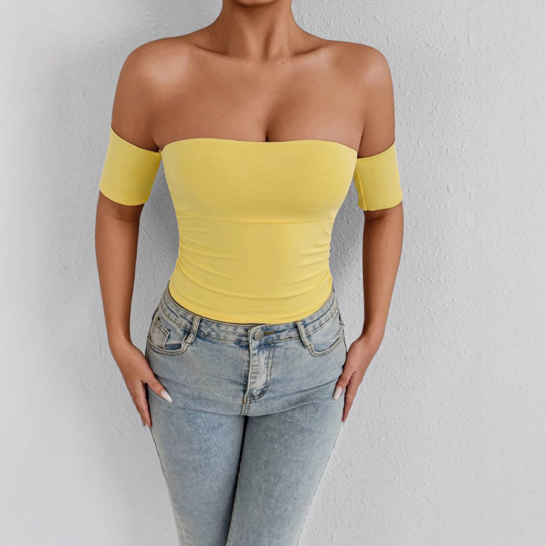 Damen Off-Shoulder Body mit figurbetonendem Schnitt Drune