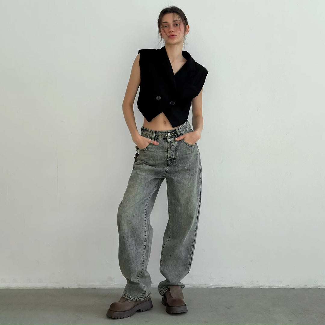Damen Relaxed Fit Jeans mit lässigem Schnitt und hochwertigen Materialien Drune